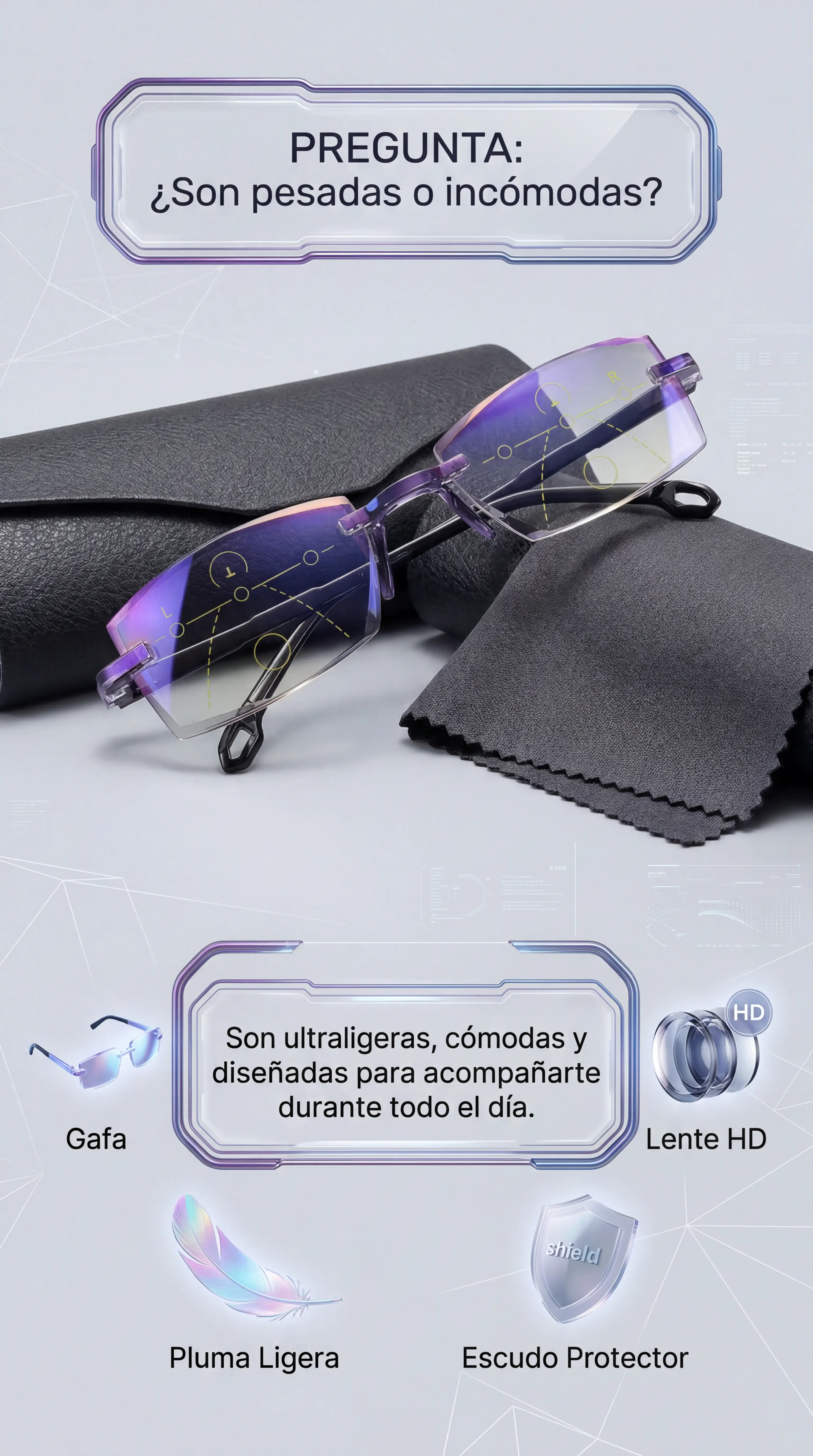 Gafas multifocales 2 en 1 con protección contra luz azul - eyeglasses pro