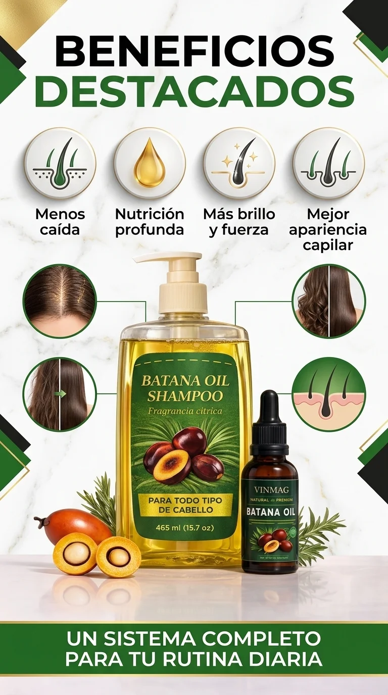 Batana Oil Shampoo + Aceite de Batana – Tratamiento Capilar Completo 2 Pasos